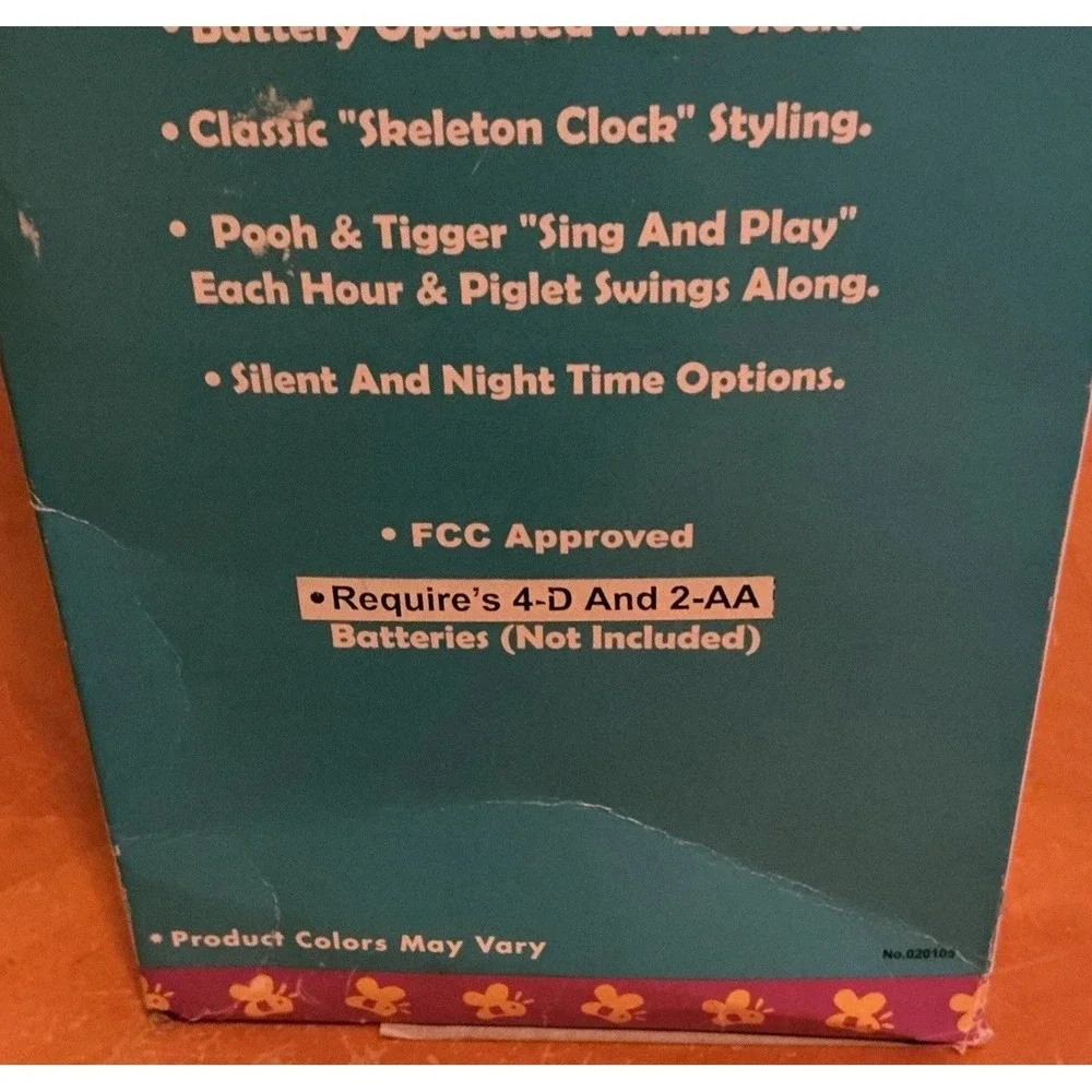 Disney Pooh And‎ Friends Animated Musical Wall Clock In Box Vintage RARE